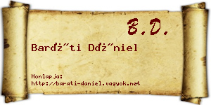Baráti Dániel névjegykártya